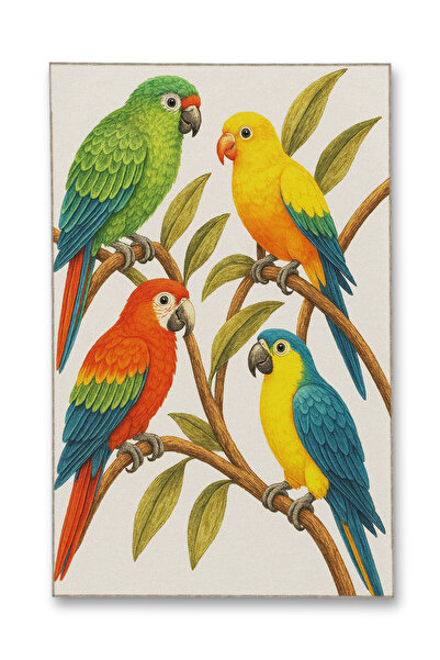 Rugs Modern Halı MOSSO Μοτίβα φύσης με θέμα τα πουλιά, Λεπτομερές σχέδιο, Υφα...