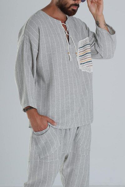 COCOPELLI Green Linen Cotton Design Shalwar Suit