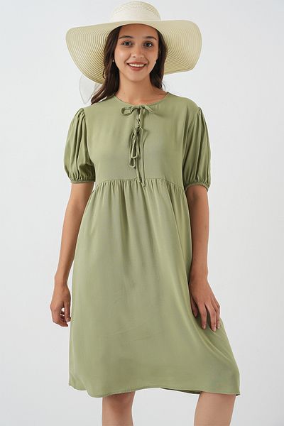 Bigdart Women's Lace-Up Midi Dress 2575 - C. Çağla