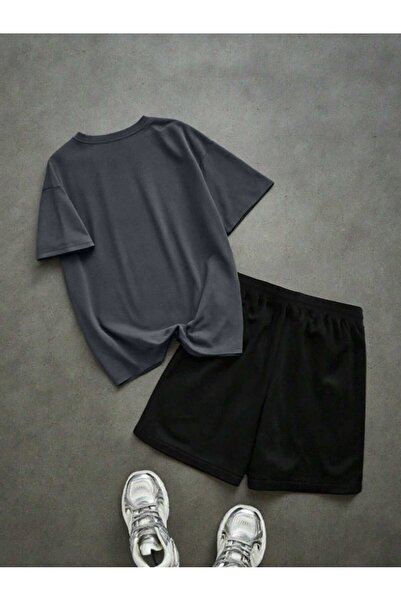 ACTIVE MODA - supradimensionat SETURI DE BUMBAC 2-PIECE tricou -PANTALONI SCURT MĂRIME MARE