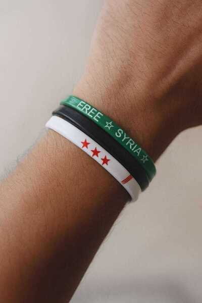Herşey Nota مجموعة أساور Özgür Syria مكونة من 3 قطع بتصميم قابل للتعديل ومتوافق مع أي معصم