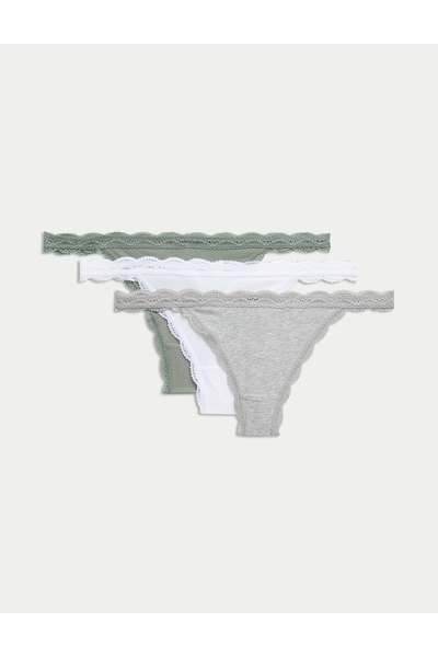 Marks & Spencer 3'lü Düşük Bel Tanga