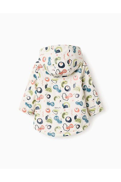 Ziddy Hooded Rubber Parka for Baby Boys, Beige