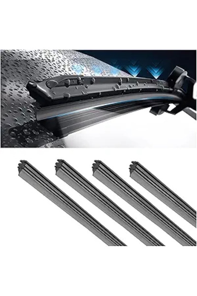 Saharaz 4 قطع من شفرات مساحات الزجاج الأمامي، قابلة للتعديل، ملحقات سيارات عالمية لمعظم المركبات