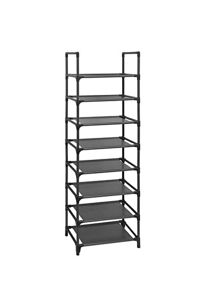 OEM SONGMICS 8-Tier Shoe Storage Rack, Metal, Modular Installation, 28x46x145cm, Black