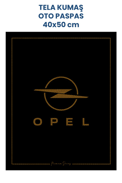 Balkan Tela Kumaş Suya Dayanıklı 40x50cm Opel 50 Adet Oto Paspas Siyah Altın ...