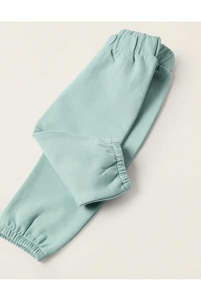 Ziddy Brushed Sweatshirt + Trousers for Newborns 'Kite', Green