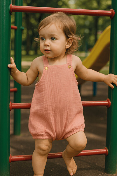 Baby Class Müslin Çocuk Askılı Tulum