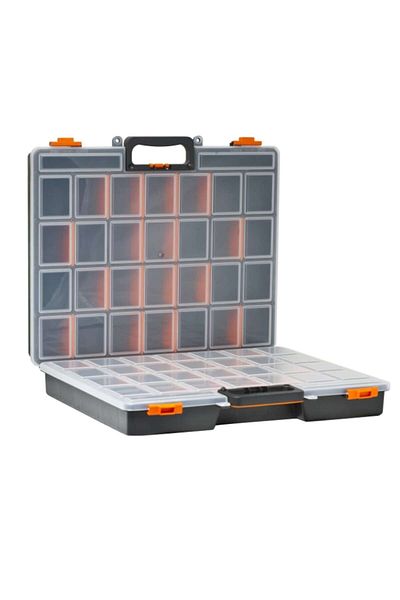 Handy Professional Double Organizer Bag with Up to 30 Divided Compartments