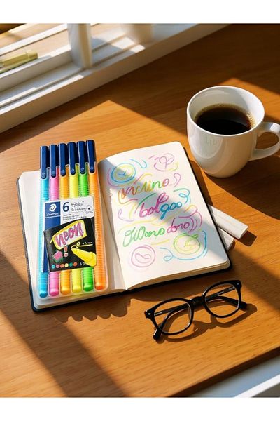 Staedtler Felt Pen Triplus 6L Neon 323 Sb6Cs1