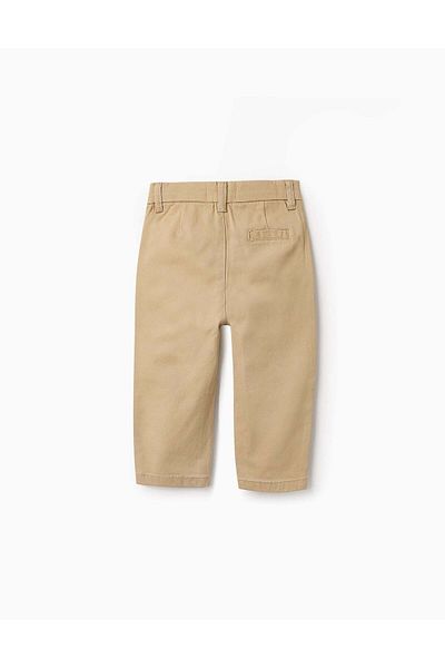 Ziddy Twill Chino Trousers for Baby Boys, Beige