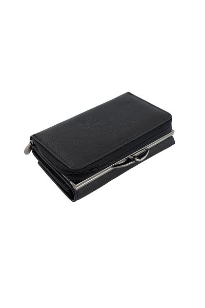 Tita Women's wallet, Black, made of genuine leather, TITA, 14 x 8 x 4 cm - PR193