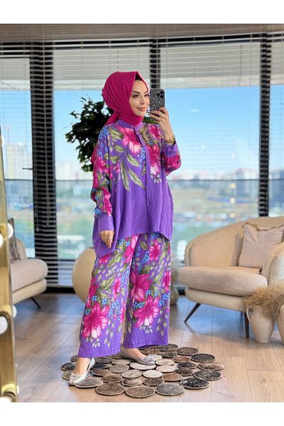 ALANURMODA 24Tk567 Large Flower Pattern Set