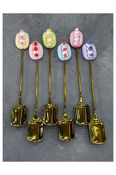 Doğudeko Luxury Figured Metal 6-Piece Spoon