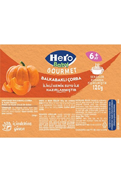 Hero Baby Gourmet Balkabaklı Kavanoz Mama 120g x6