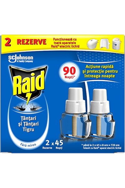 Raid Rezervă electrică de lichid pentru țânțari, 2 x 27 ml, 90 de nopți