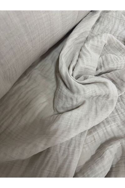 Niks Home 100% Organic Cotton Double Layer Muslin Fabric |   Multipurpose |   1 Meter |   Width: 150cm