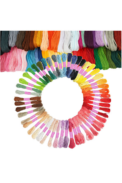 zola Set 50 de ate colorate, broderie, proiecte handmade, lungime fir 8m, pol...