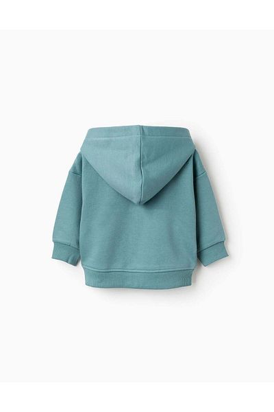 Ziddy Hooded Jacket for Baby Boys 'Friends', Turquoise