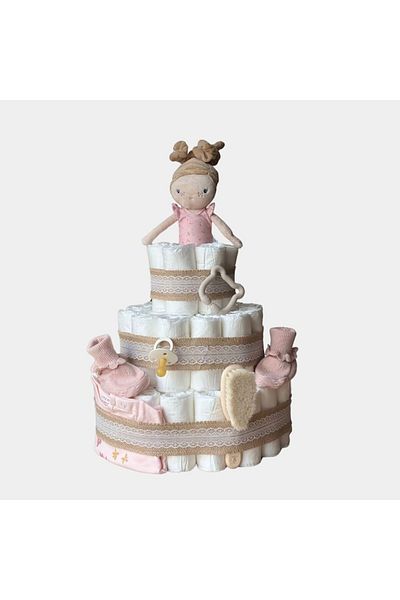 Ziani Ziani diaper cake, baby shower gift set, useful content, multicolor, 50 Bambo Nature diapers,