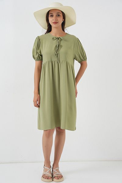 Bigdart Women's Lace-Up Midi Dress 2575 - C. Çağla
