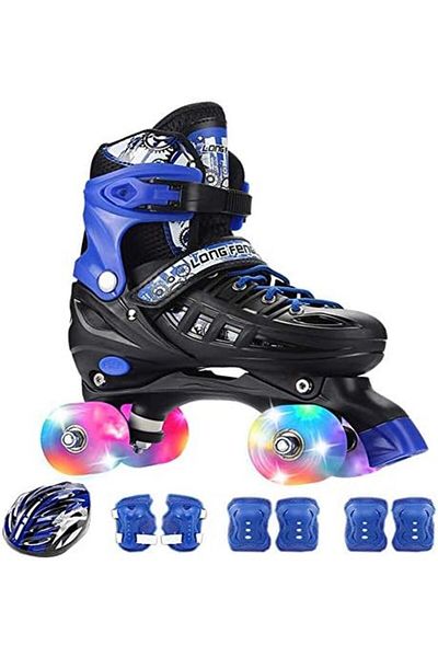 ماركة غير محددة Roller Skate Adjustable, Quad Roller Skates Professional for Adults and Teens