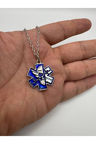 Yuchicly قلادة نجمة الطبيب الإسعافي ذات اللون الأزرق للنساء والرجال -