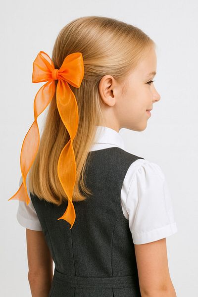 SeaBubbles Children's School Buckle with Bow Standard Orange