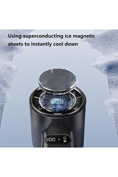 2DAYFIND Ventilator portabil, 4800mAh, W141, ABS, Policarbonat, Negru