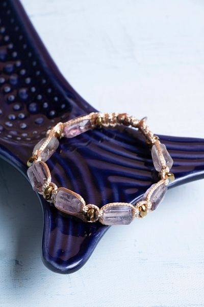 DENİZ Certified Macrame Ametrine Natural Stone Bracelet
