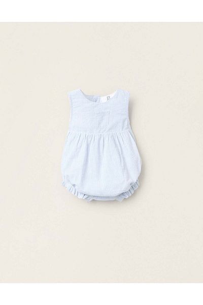 Ziddy Striped Jumpsuit for Newborns, White/Blue