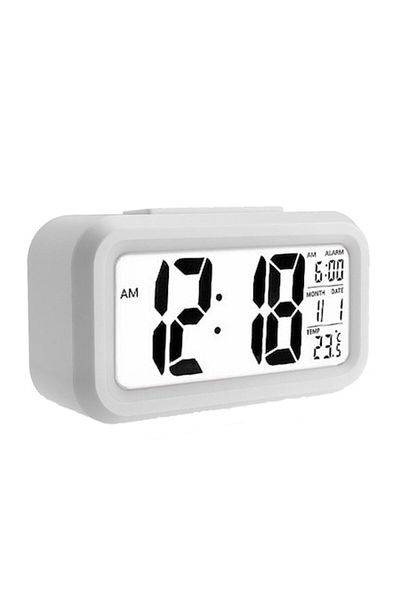 Evia Ceas Light cu Ecran Digital, Ora, Data si Temperatura, Alarma Puternica, Senzor de Lumina Ambie