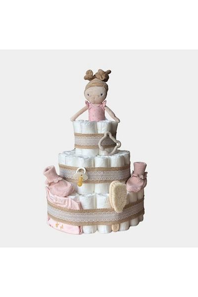 Ziani Ziani diaper cake, baby shower gift set, useful content, multicolor, 50 Bambo Nature diapers,