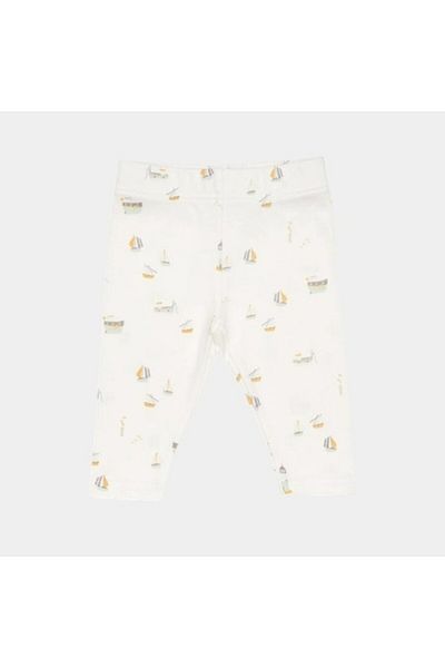 Little Dutch - Pantaloni din bumbac , Sailors Bay White, marimea 68