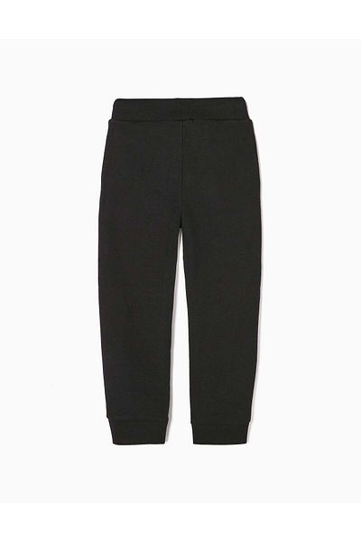 Ziddy Cotton Joggers for Boys, Black