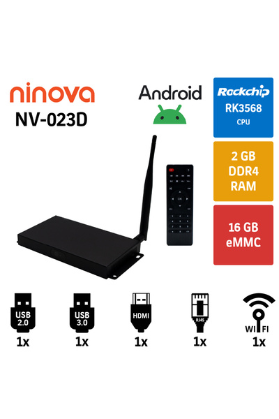 NİNOVA 023D RK3566 2GB 16GB eMMC Android Mini Pc