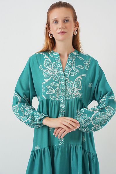 Bigdart Rochie lungă hijab cu model pentru femei 2585 - mentă