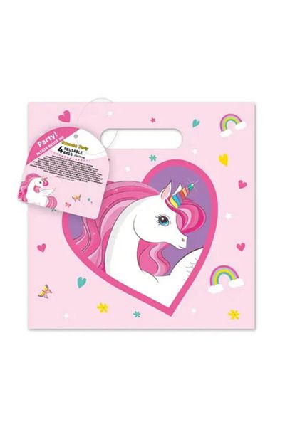 UNICORN Rainbow Colors paper gift bag 4 pcs