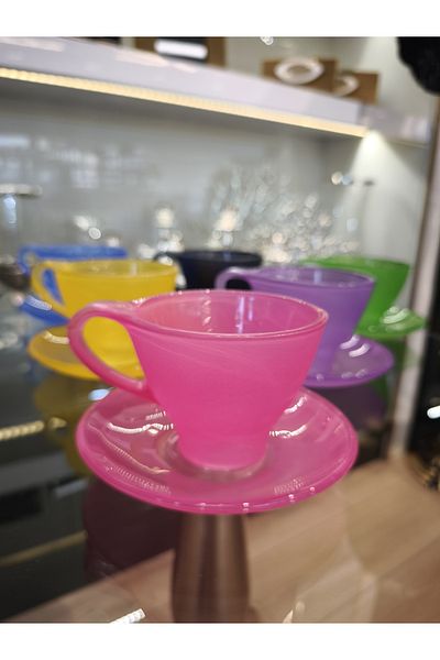 P&ORA PREMIUM KITCHEN PRODUCTS 6 Li Soft Color Tea Cup Coffee Cup Large Size
