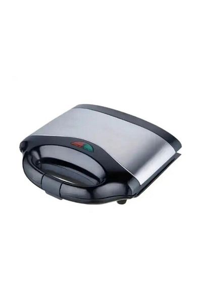 JRH Grill pentru sandwich-uri, inox, 750W, plăci antiaderente, termostat, indicator LED