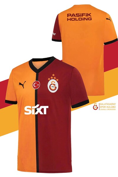 Galatasaray Original Licensed 2024/25 Yellow Red 5 Star Fan Jersey