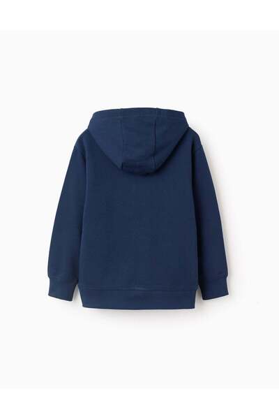 Ziddy Hooded Sweatshirt with Patches for Boys 'Avengers', Dark Blue