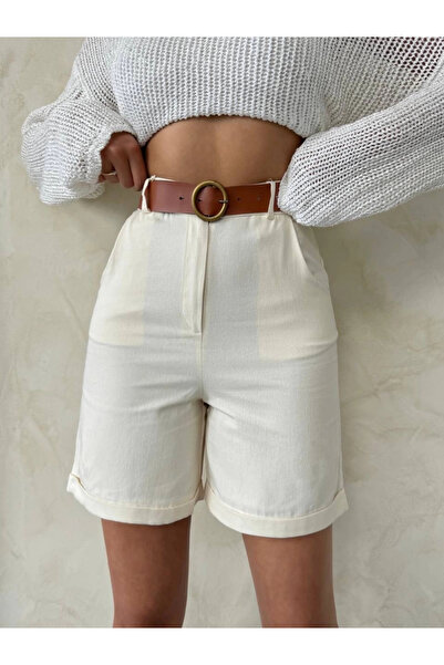 hibiscus شورت من قماش جبردين