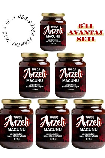 Toros Anzeli Toros Macunu (A.N.Z.E.L.İ) Lüks Bitkisel Ballı Atom Karışımı 6 X...
