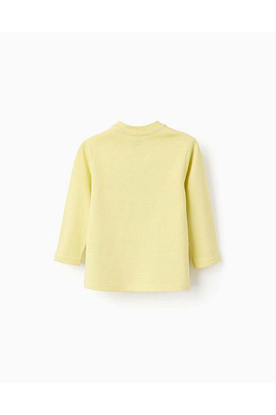 Ziddy Cotton Long Sleeve T-Shirt for Baby Boys 'Dot', Yellow
