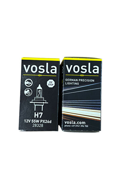 VOSLA Far Ampulü H7 Kablolu 12V 55W Alman Malı 2 Adet Fiyatıdır