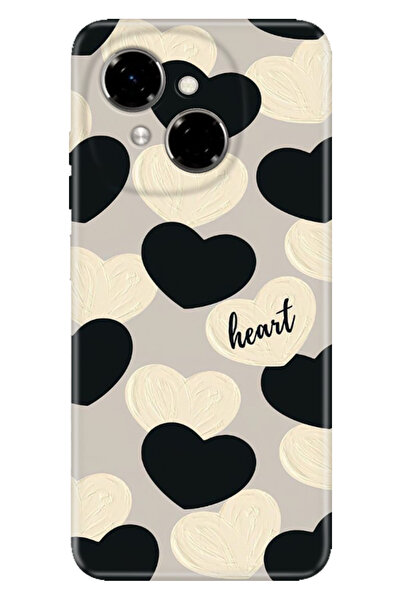 TECNO Spark Go 1 2025 Kılıf Retro Art Desenli Esnek Silikon Heart