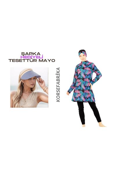 korsefabrika trend mood store Bucket Hat Gifted Wide Fit Patterned Long Tunic Bra Water Repellent Tecture Swimsuit