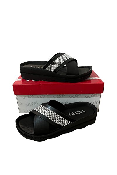 Voga çapraz taşlı ortopedik günlük terlik