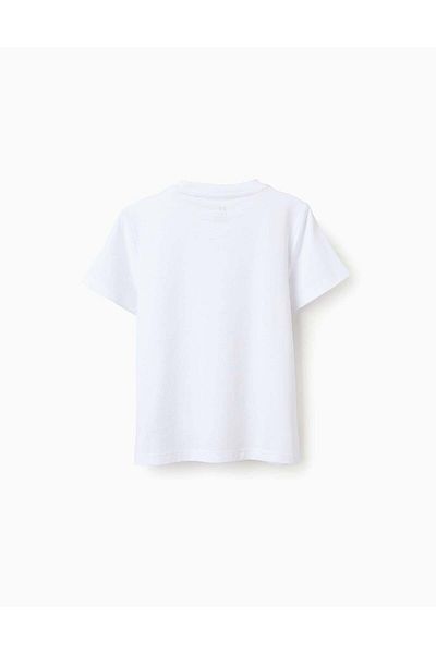 Ziddy Pack of 2 Cotton T-shirts for Boys, White